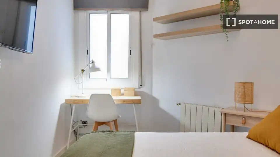 Habitación de Piso para compartir en Barcelona con Aire acondicionado, Calefacción y Amueblado