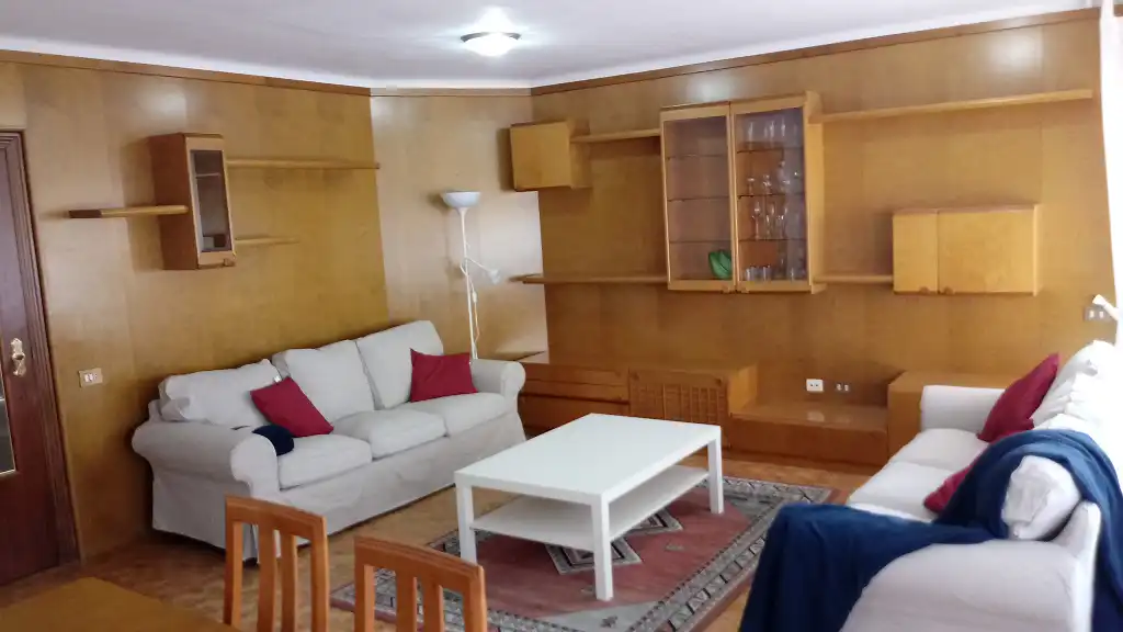 Sala de estar de Piso en venta en Castellón de la Plana / Castelló de la Plana con Calefacción, Terraza y Amueblado