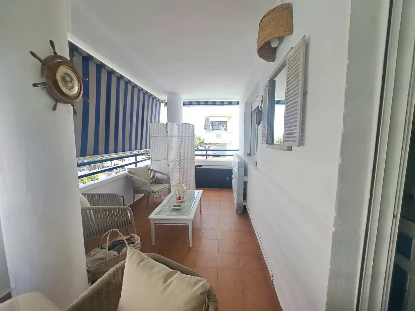 Terrasse von Wohnung zur Miete in Marbella mit Heizung, Möbliert und Ofen
