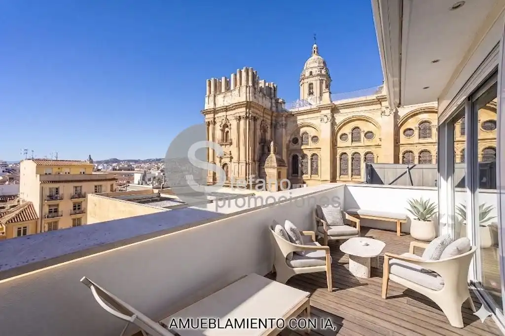 Terraza de Ático de alquiler en Málaga con Aire acondicionado, Calefacción y Parquet