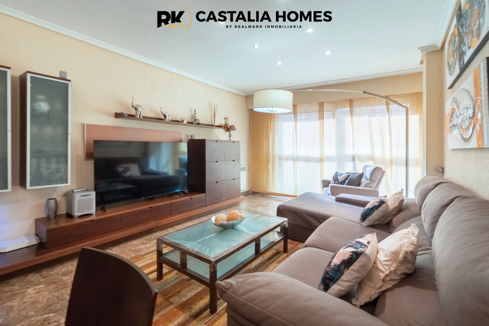 Living room of Flat for sale in Castellón de la Plana / Castelló de la Plana  with Air Conditioner, Heating and Terrace