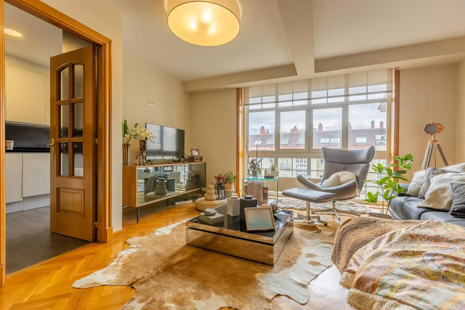 Sala de estar de Dúplex en venta en A Coruña Capital  con Jardín privado, Trastero y Piscina comunitaria