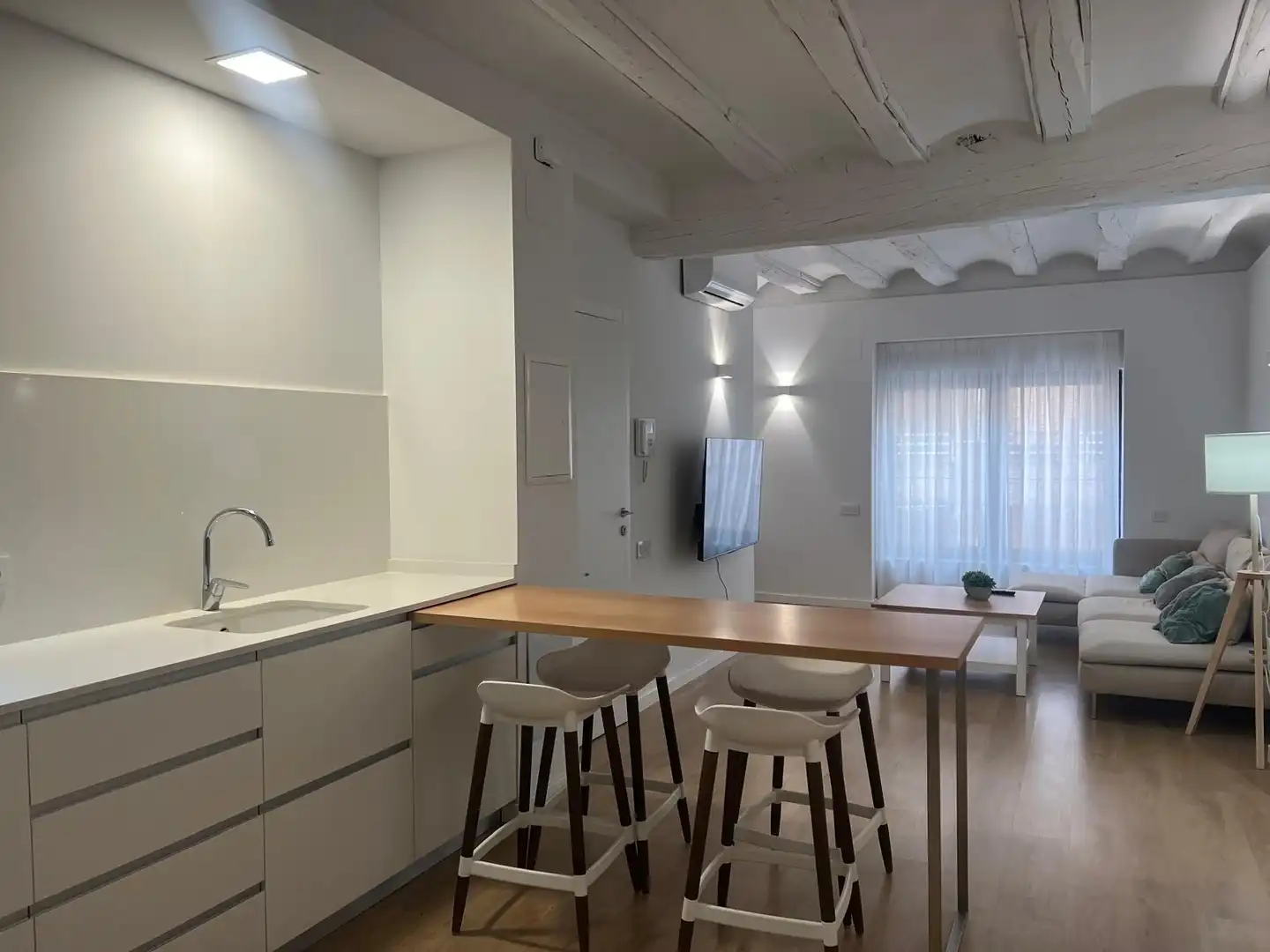 Cuina de Pis de lloguer en Ontinyent amb Aire condicionat, Terrassa i Moblat