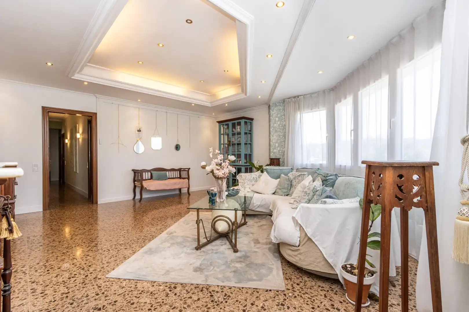 Wohnzimmer von Einfamilien-Reihenhaus zum Verkauf in Terrassa mit Heizung und Terrasse