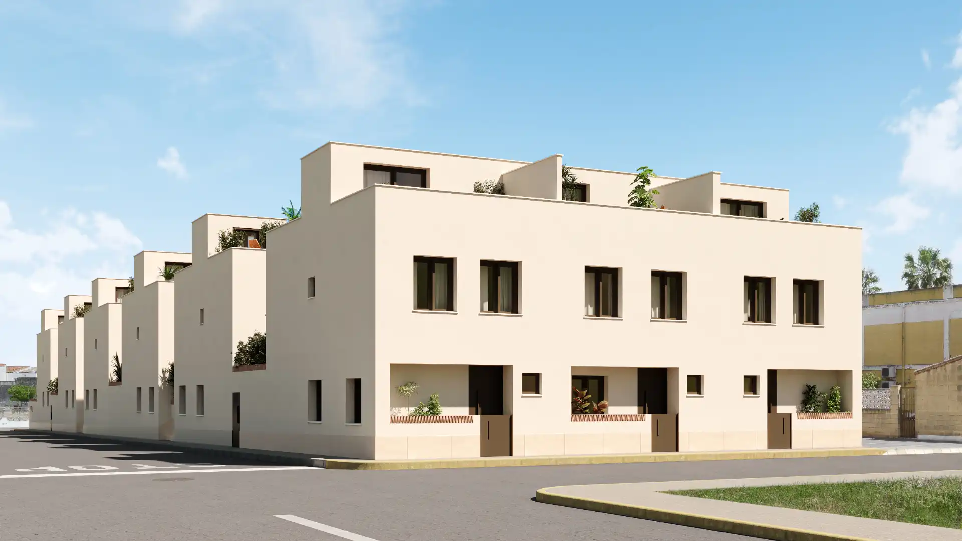 Vista exterior de Casa adosada en venta en Els Poblets con Aire acondicionado, Calefacción y Terraza