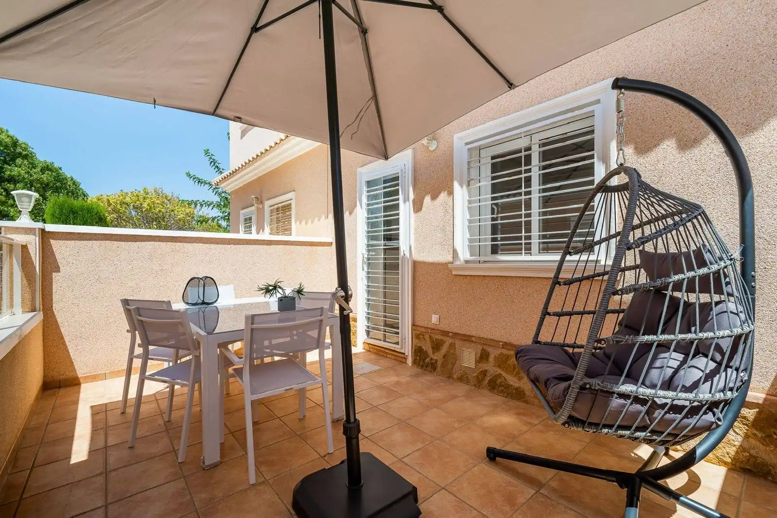 Terrace of Detached homes for rent in Pilar de la Horadada  with Air Conditioner, Heating and Private garden