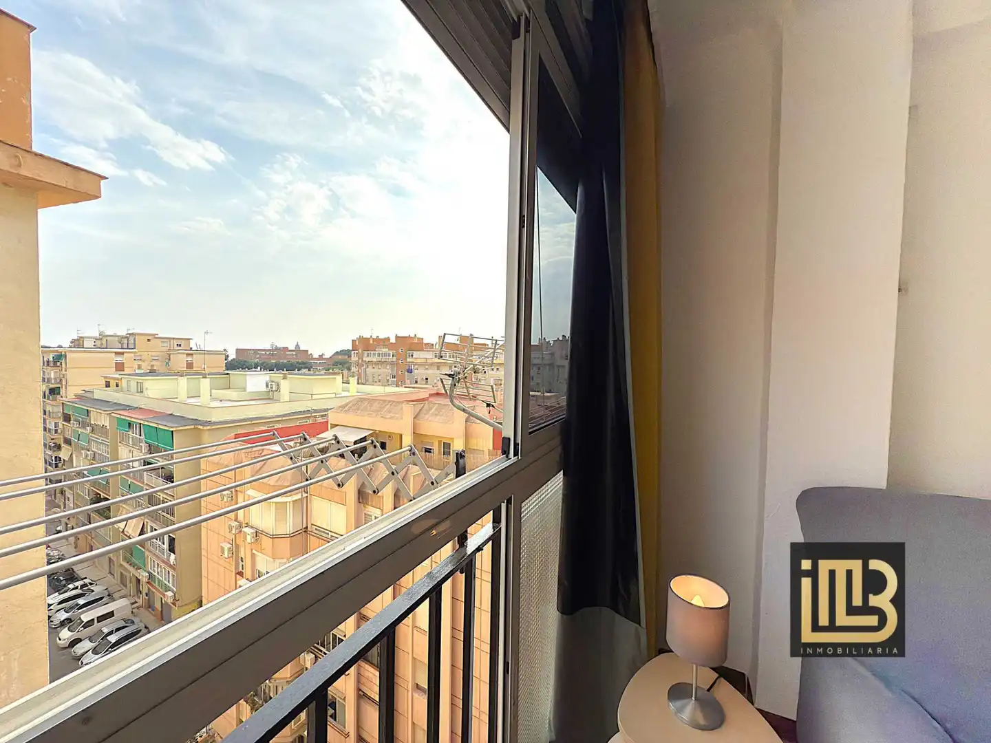 Balcony of Flat for share in Málaga  with Air Conditioner, Heating and Furnished