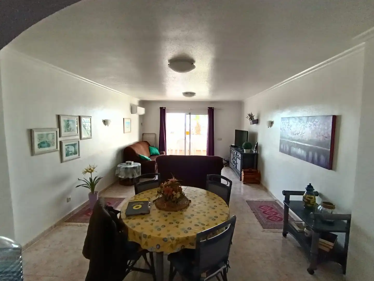 Living room of Flat for sale in Pulpí  with Air Conditioner, Private garden and Furnished