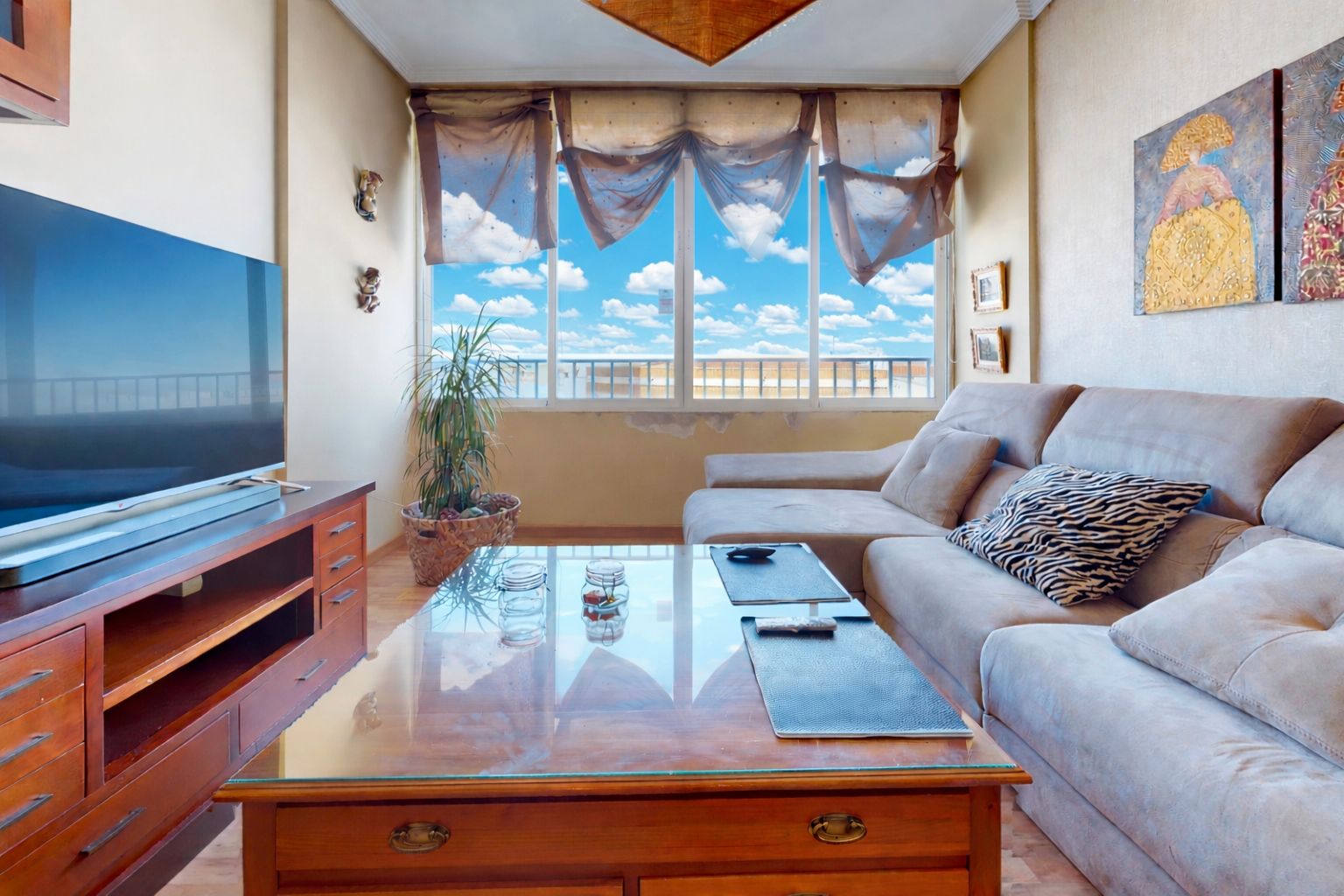 Wohnzimmer von Wohnung zum verkauf in Monforte del Cid mit Klimaanlage, Abstellraum und Möbliert