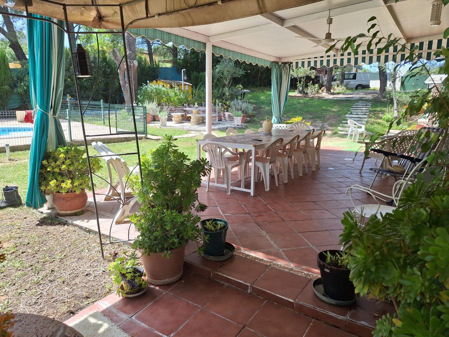 Garden of Country house for sale in Hinojos  with Air Conditioner, Terrace and Swimming Pool
