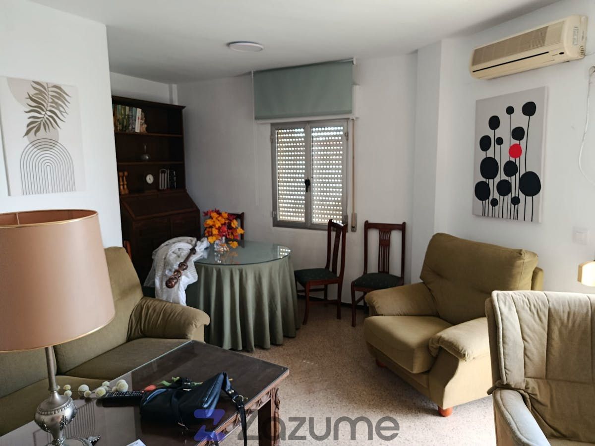 Sala d'estar de Pis de lloguer en  Sevilla Capital amb Aire condicionat, Terrassa i Moblat