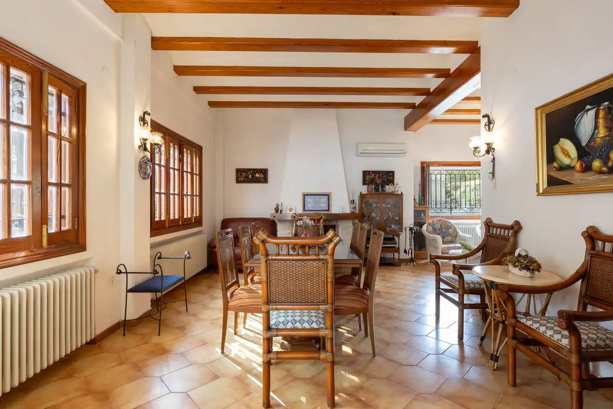 Esszimmer von Country house zum Verkauf in Mogente / Moixent mit Klimaanlage, Heizung und Terrasse