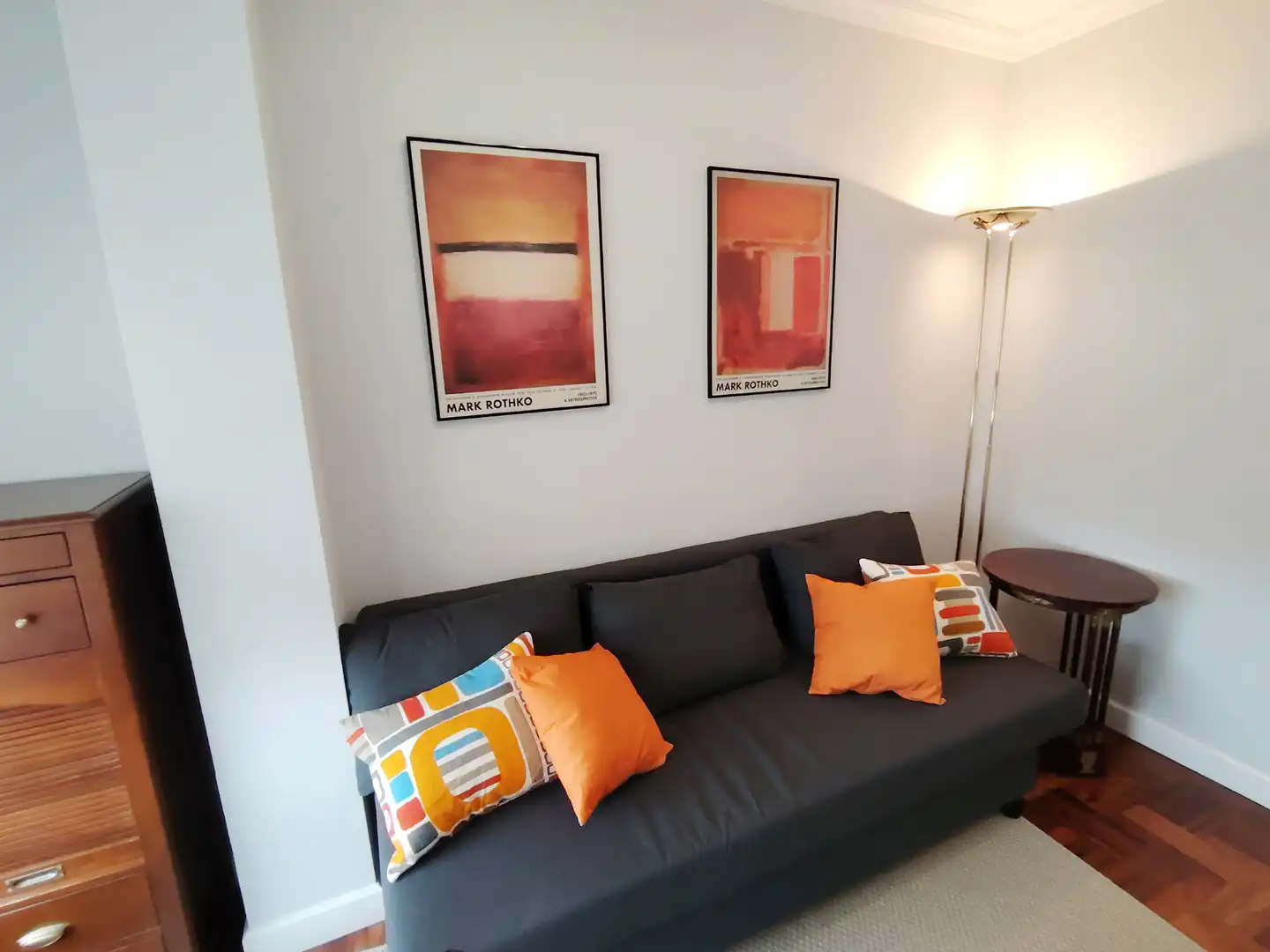 Sala de estar de Piso de alquiler en Gijón  con Calefacción, Parquet y Terraza