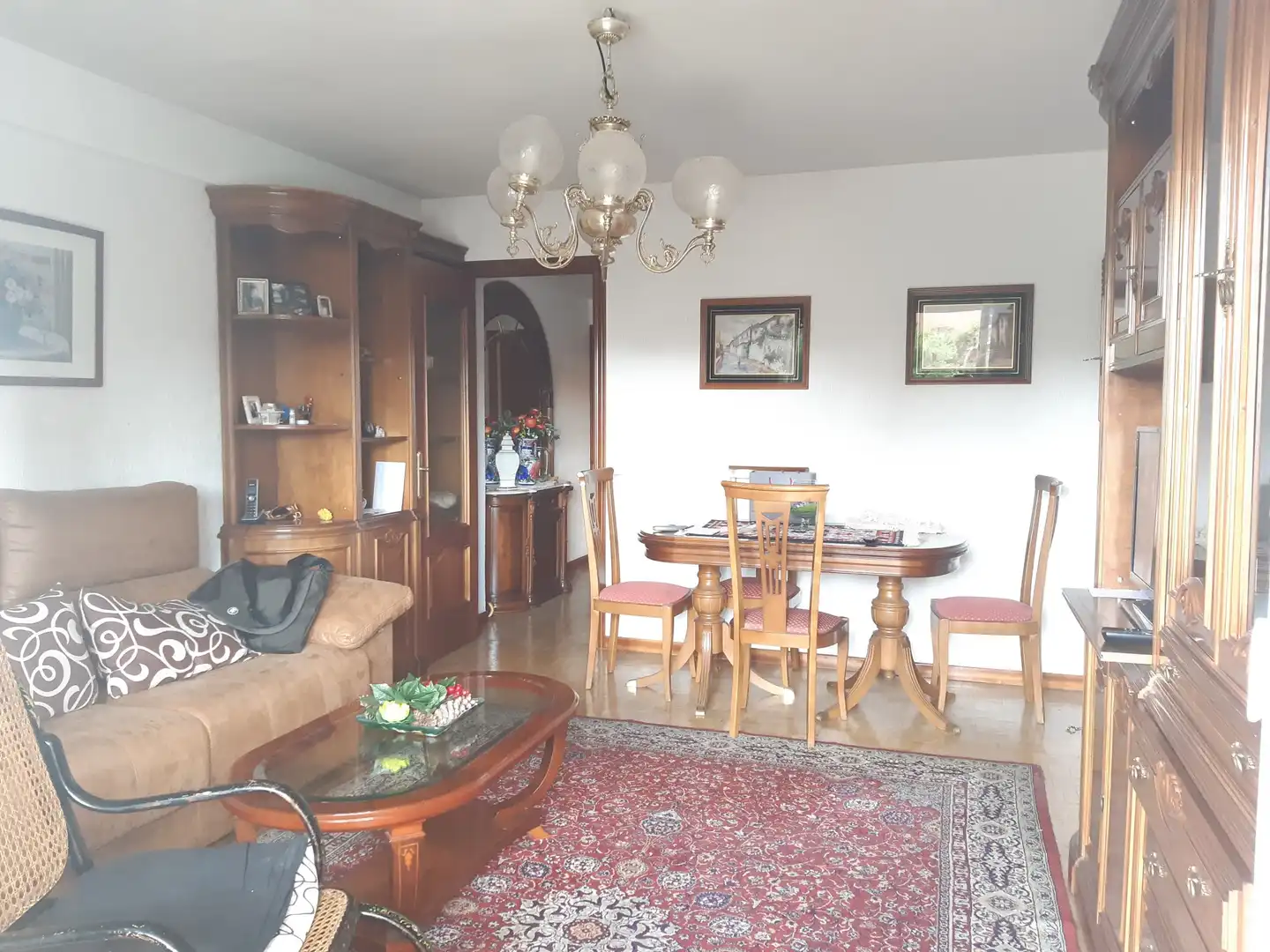 Living room of Flat for rent in Madrid  with Air Conditioner, Parquet flooring and Terrace