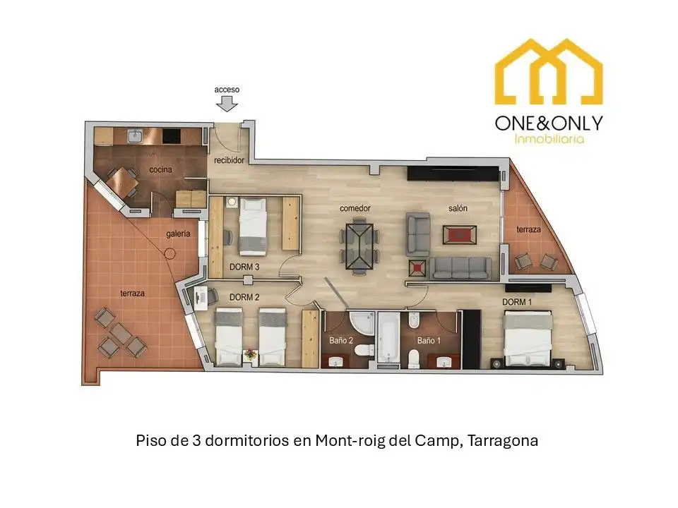 Piso en venta en Mont-roig del Camp con Aire acondicionado, Calefacción y Terraza