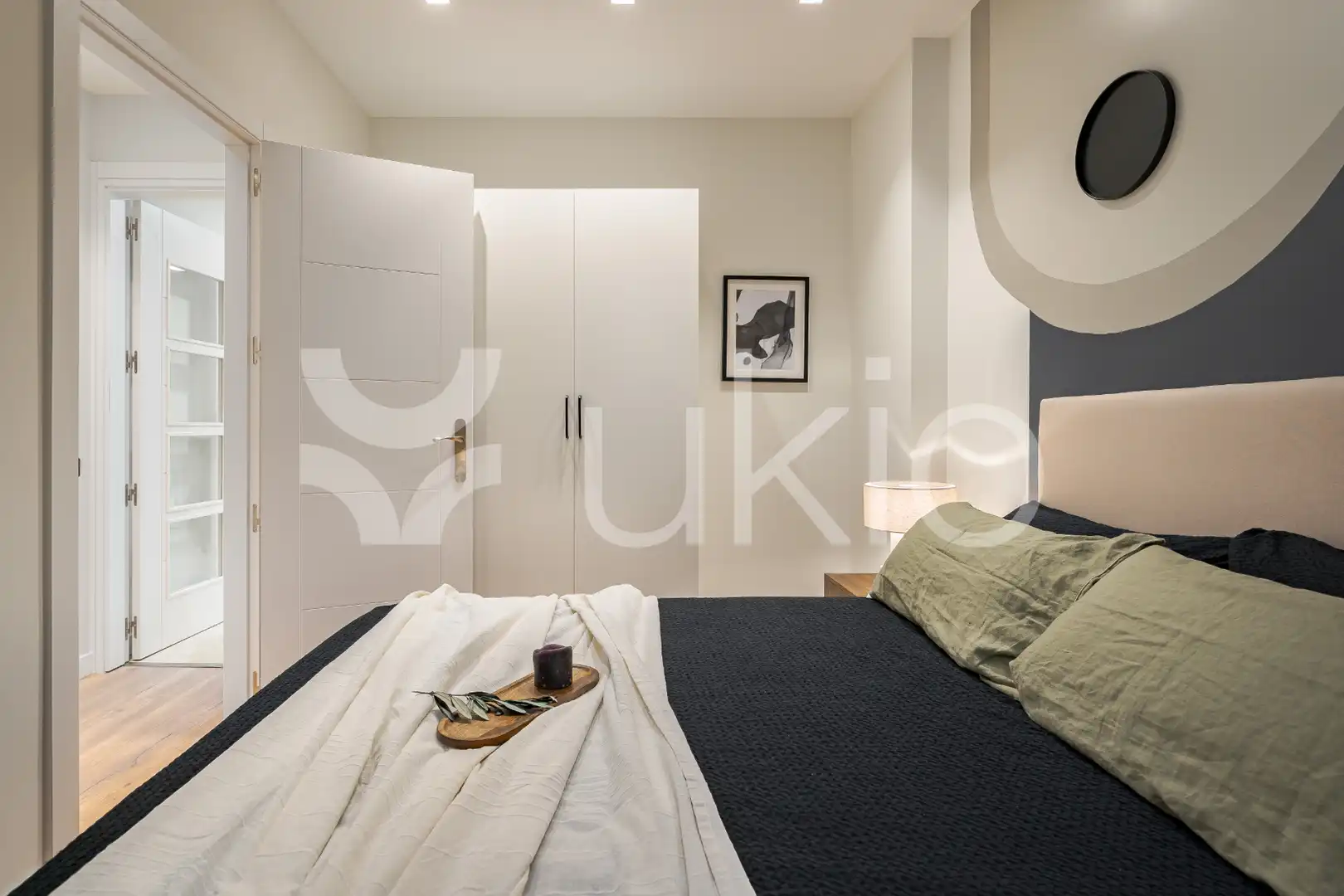 Schlafzimmer von Wohnungen zur Miete in Madrid mit Klimaanlage, Heizung und Terrasse