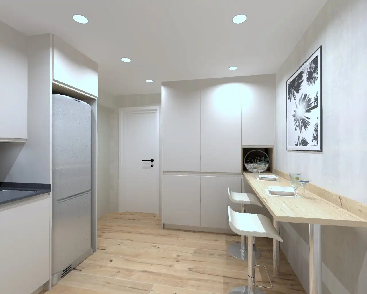 Küche von Wohnung zur Miete in Madrid mit Klimaanlage, Heizung und Parkett