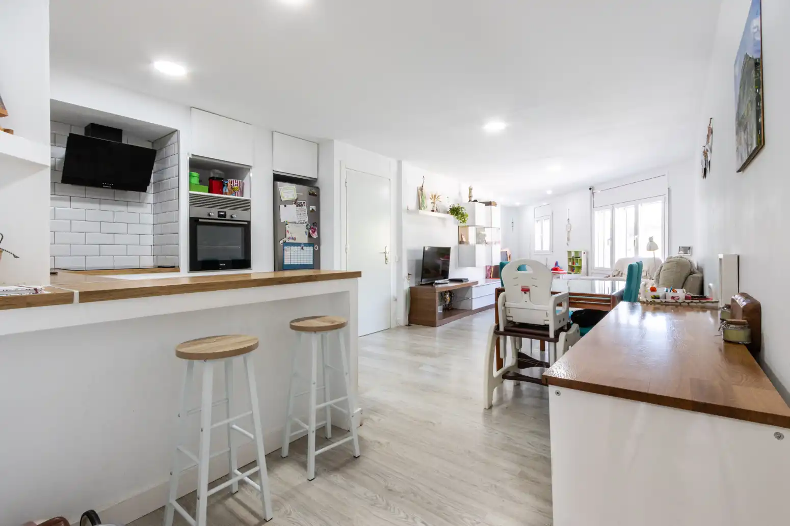 Kitchen of Flat for sale in Terrassa  with Heating, Parquet flooring and Terrace