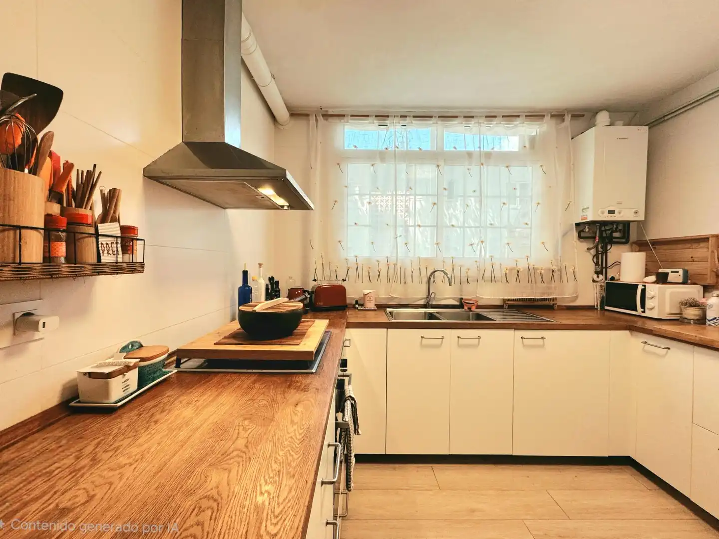 Kitchen of Flat for sale in Castelldefels  with Heating, Parquet flooring and Terrace