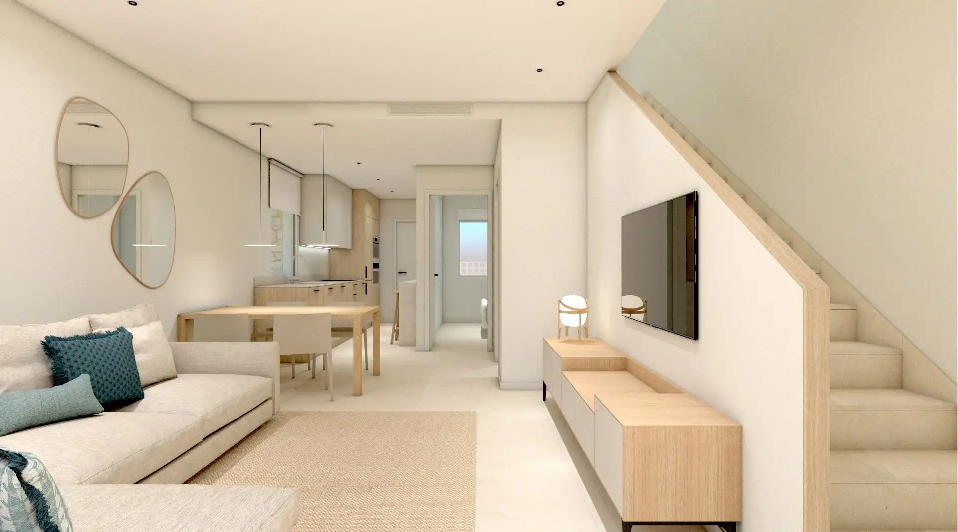 Sala de estar de Dúplex en venta en Pilar de la Horadada con Aire acondicionado, Calefacción y Terraza