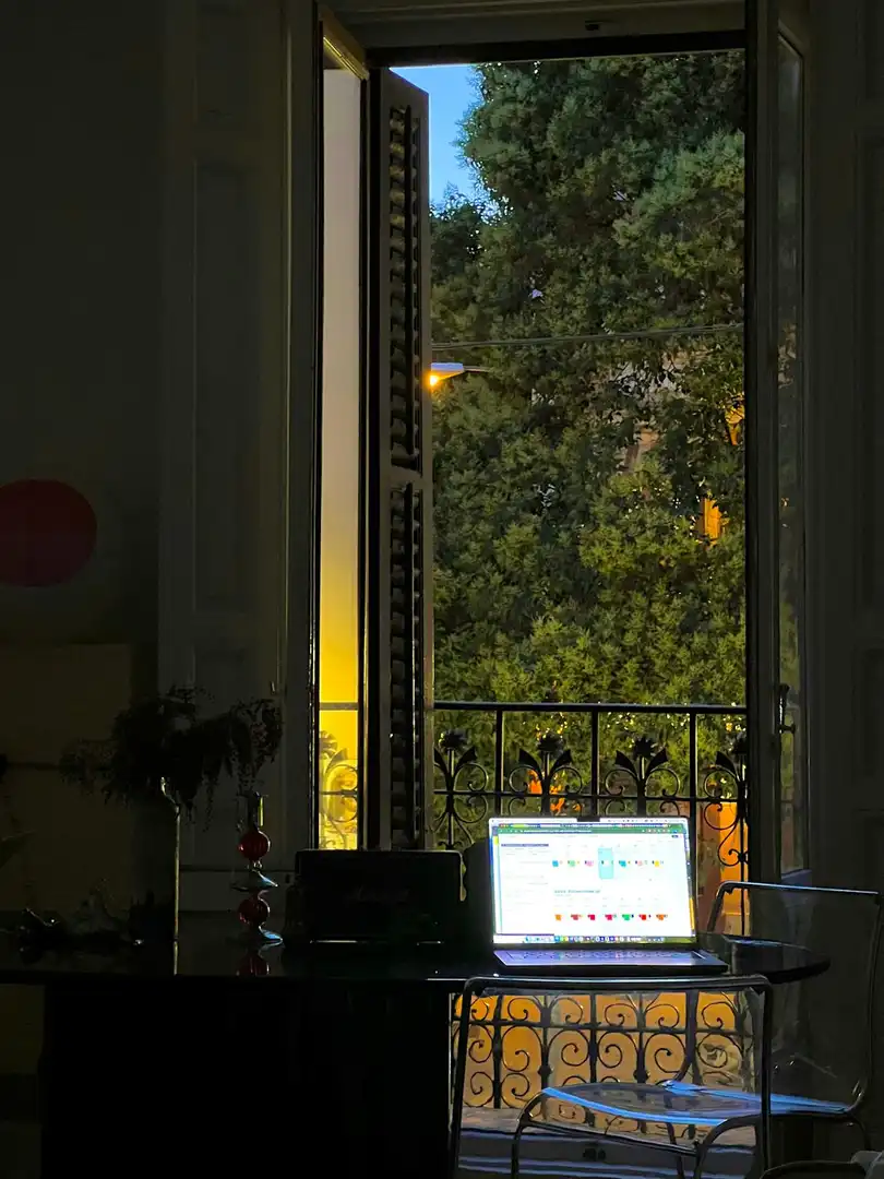 Balcony of Flat for rent in Madrid  with Air Conditioner, Heating and Private garden