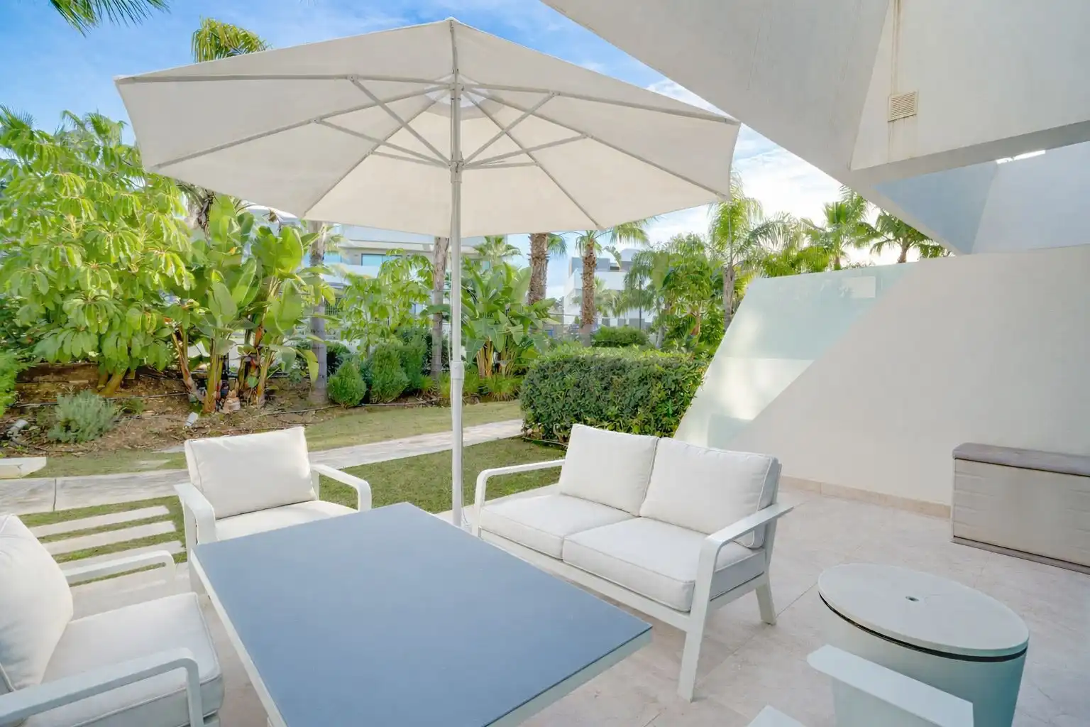 Terraza de Casa adosada en venta en Mijas con Aire acondicionado, Jardín privado y Terraza