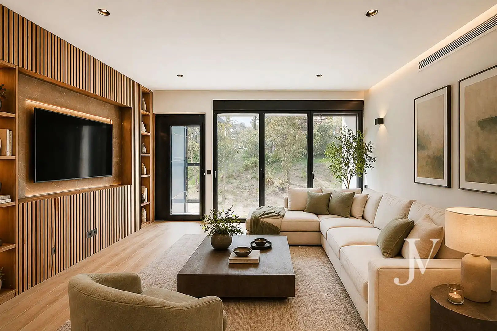 Wohnzimmer von Haus oder Chalet zum Verkauf in Ciudalcampo mit Klimaanlage, Heizung und Privatgarten