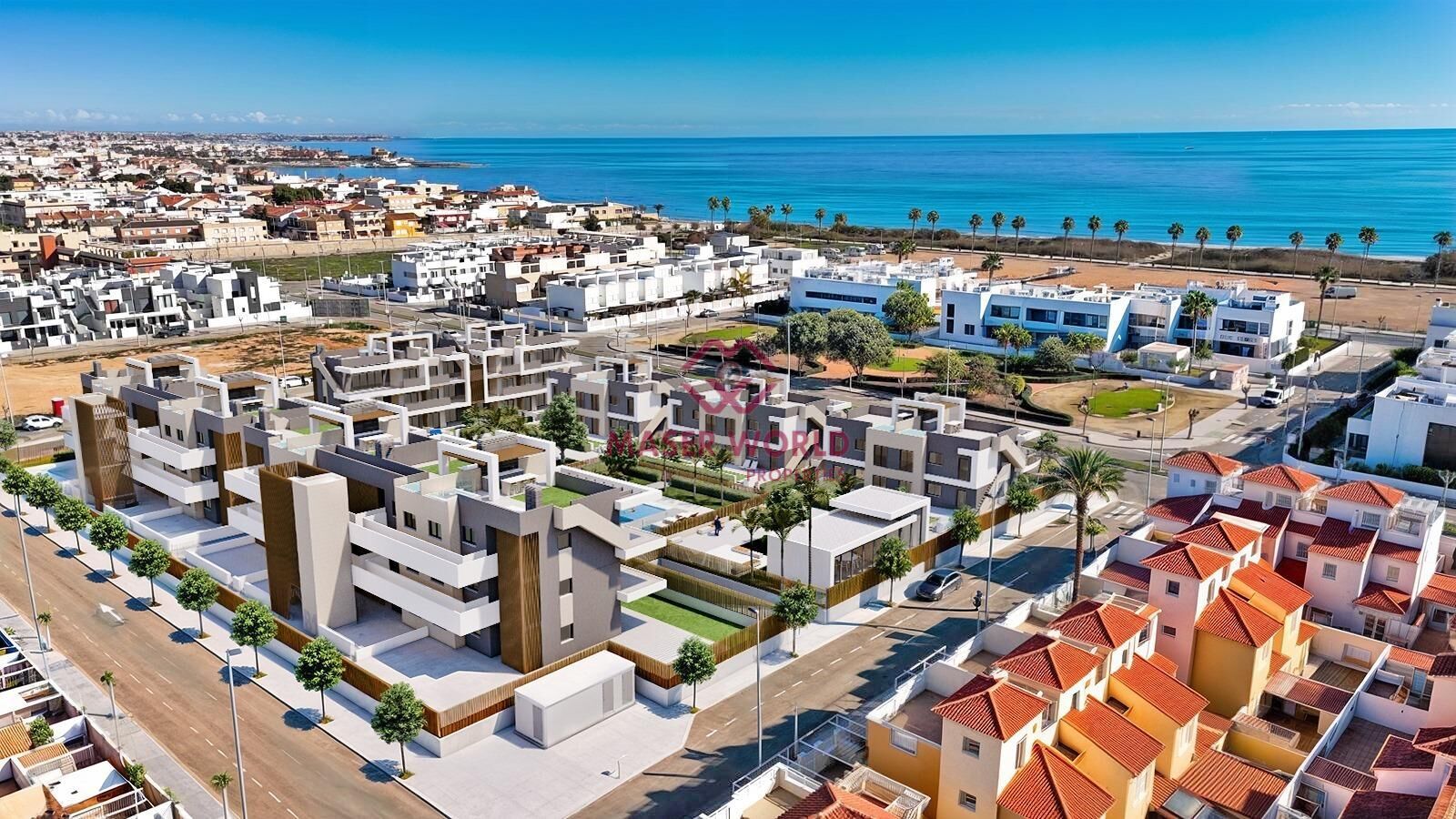 Vista exterior de Apartament en venda en Pilar de la Horadada amb Aire condicionat, Calefacció i Terrassa