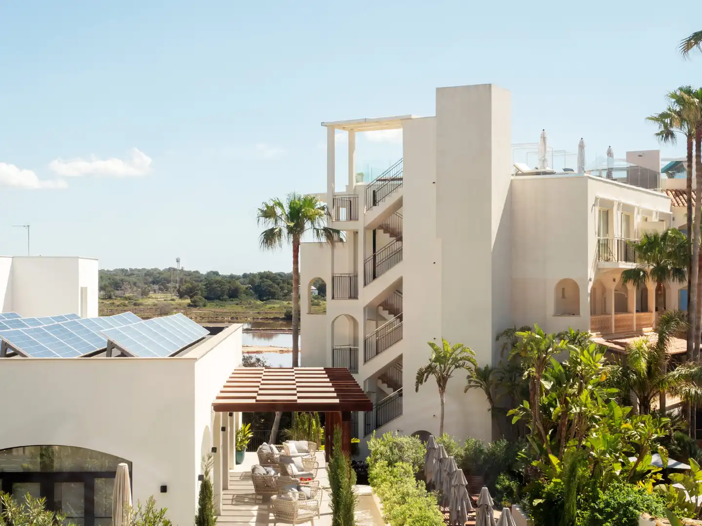 Vista exterior de Dúplex en venta en Ses Salines con Aire acondicionado, Jardín privado y Terraza