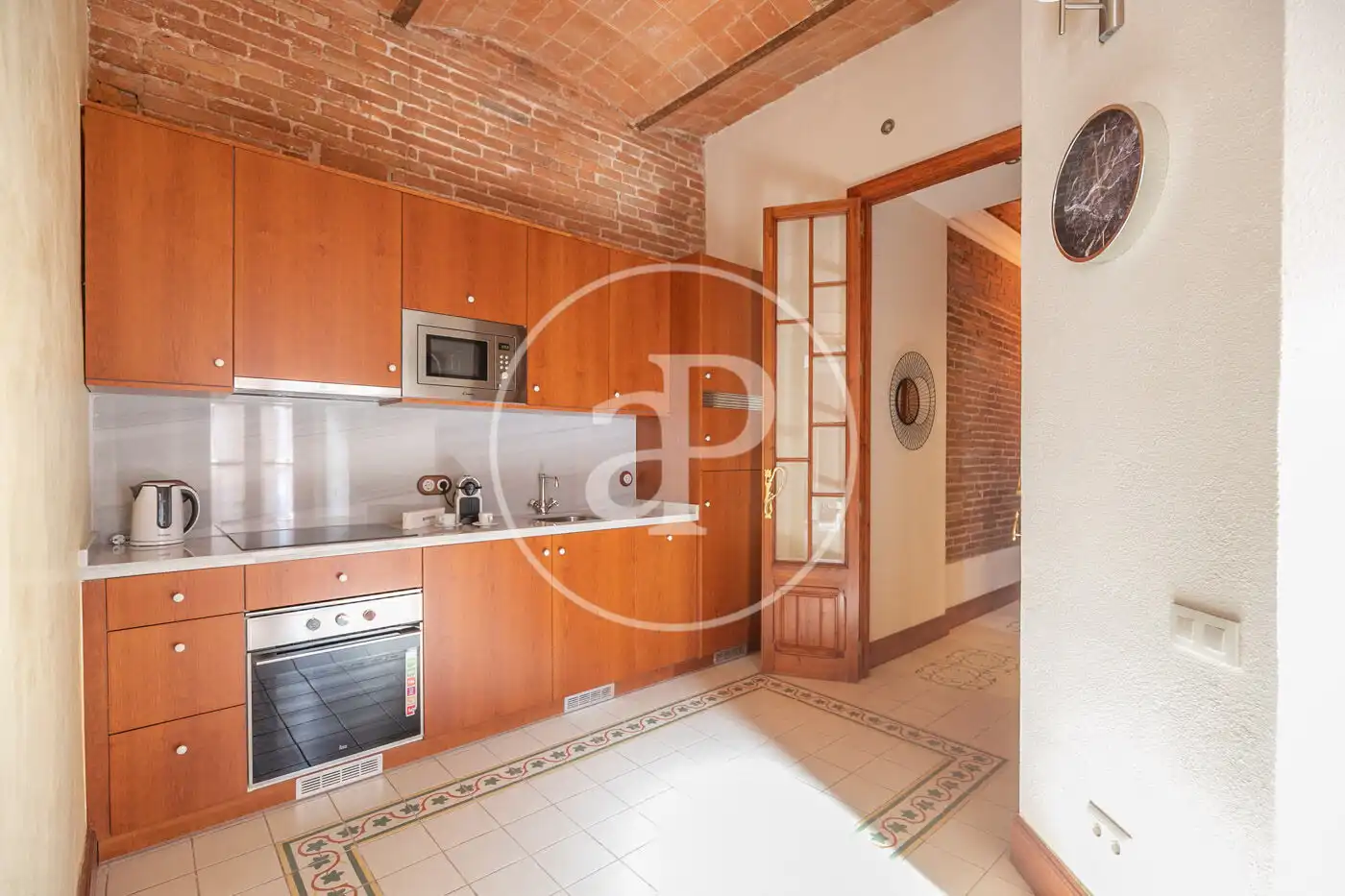 Cocina de Piso de alquiler en Barcelona con Aire acondicionado, Calefacción y Terraza
