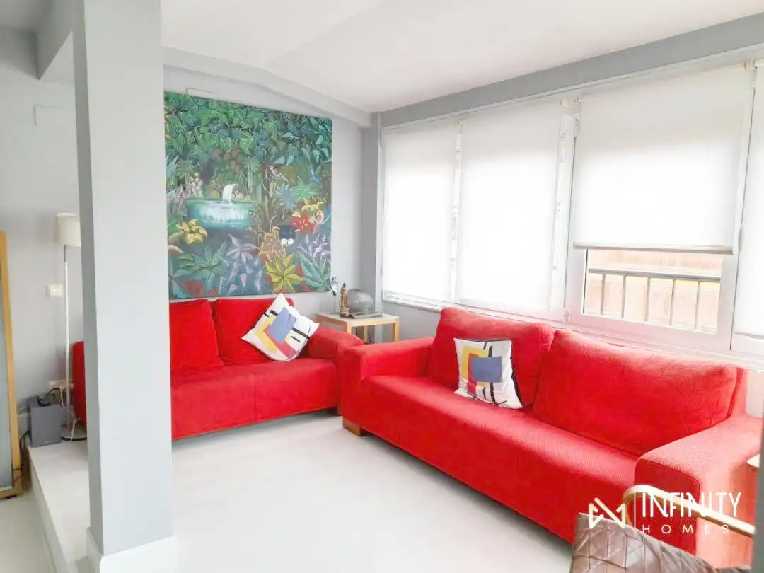 Sala de estar de Piso de alquiler en Bilbao  con Calefacción y Terraza