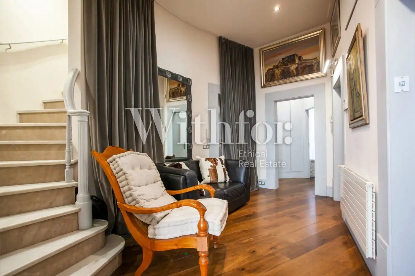 Sala de estar de Ático en venta en Barcelona con Aire acondicionado, Calefacción y Parquet