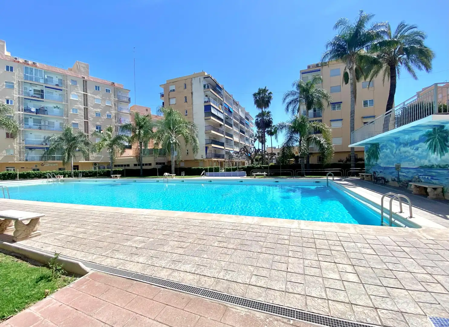 Swimming pool of Flat for sale in La Pobla de Farnals  with Air Conditioner, Private garden and Balcony