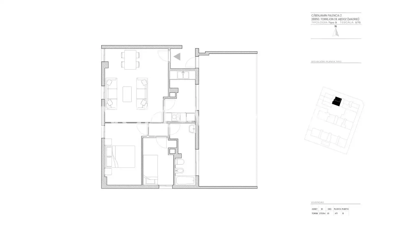 Attic for rent in Torrejón de Ardoz  with Air Conditioner, Heating and Private garden