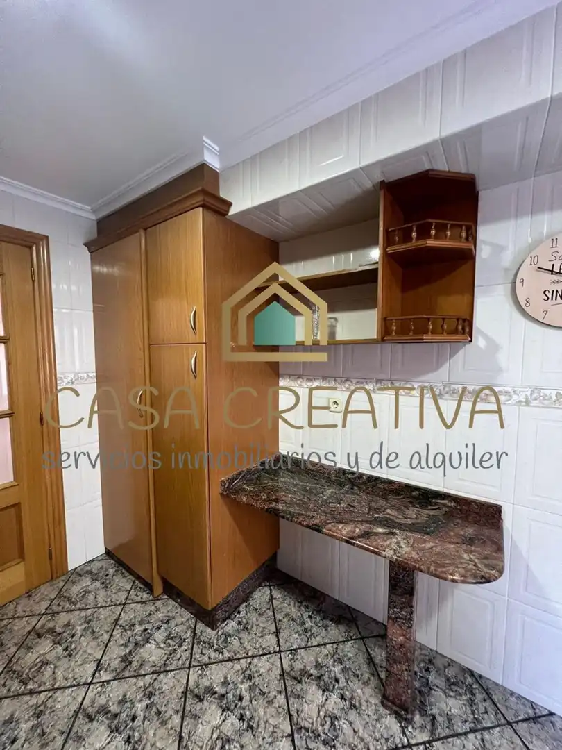 Kitchen of Flat for rent in Valencia  with Air Conditioner, Heating and Terrace