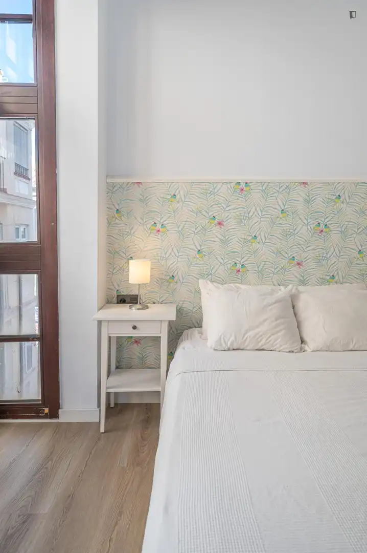 Dormitori de Apartament de lloguer en Málaga amb Aire condicionat, Moblat i Forn