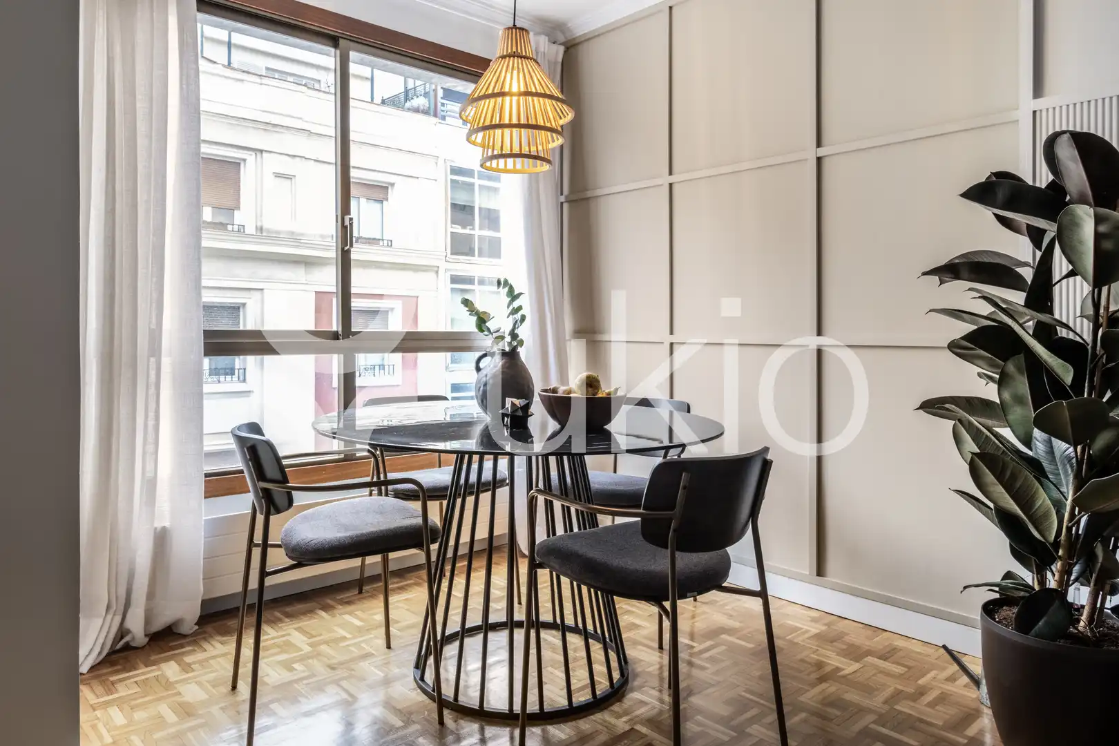 Esszimmer von Wohnungen zur Miete in Madrid mit Klimaanlage, Heizung und Möbliert