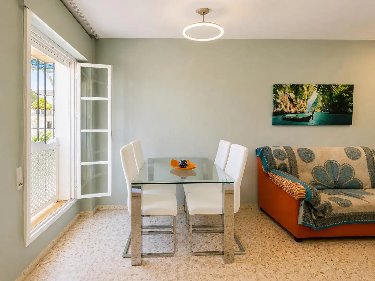 Dining room of Detached homes for rent in Chipiona  with Air Conditioner, Furnished and Balcony