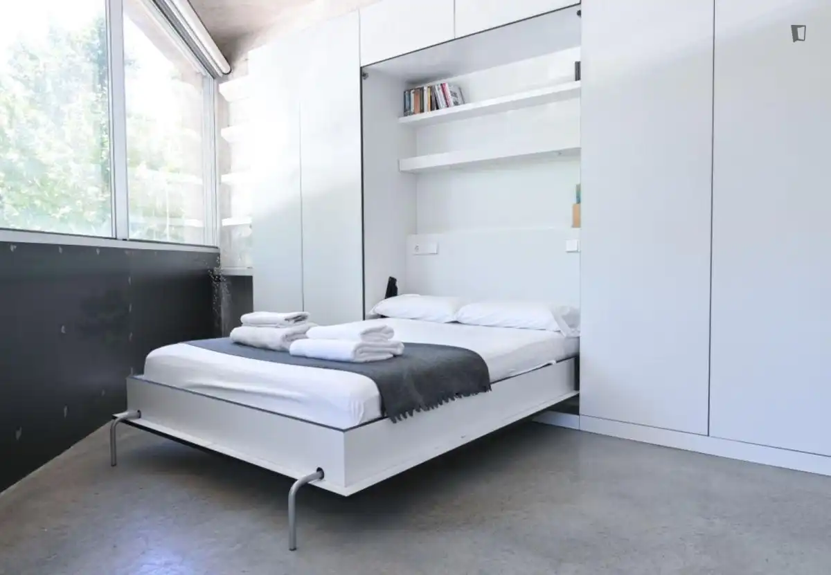 Bedroom of Study for rent in Madrid  with Air Conditioner, Heating and Furnished