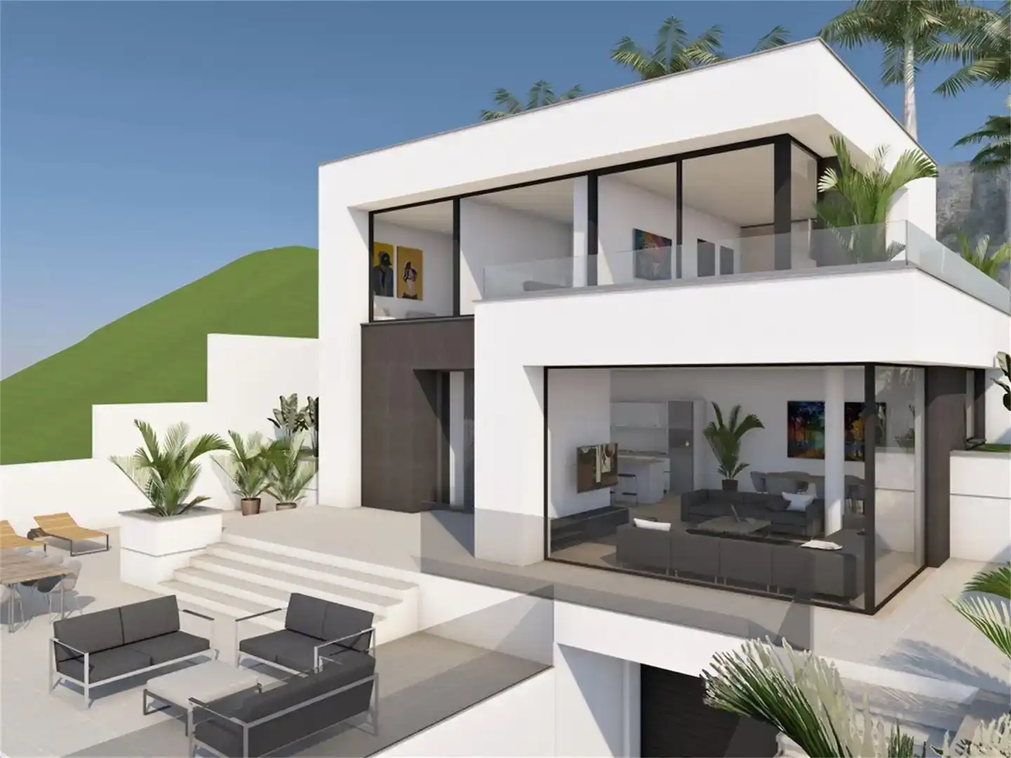 Vista exterior de Casa o xalet en venda en Coín amb Jardí privat, Piscina i Balcó