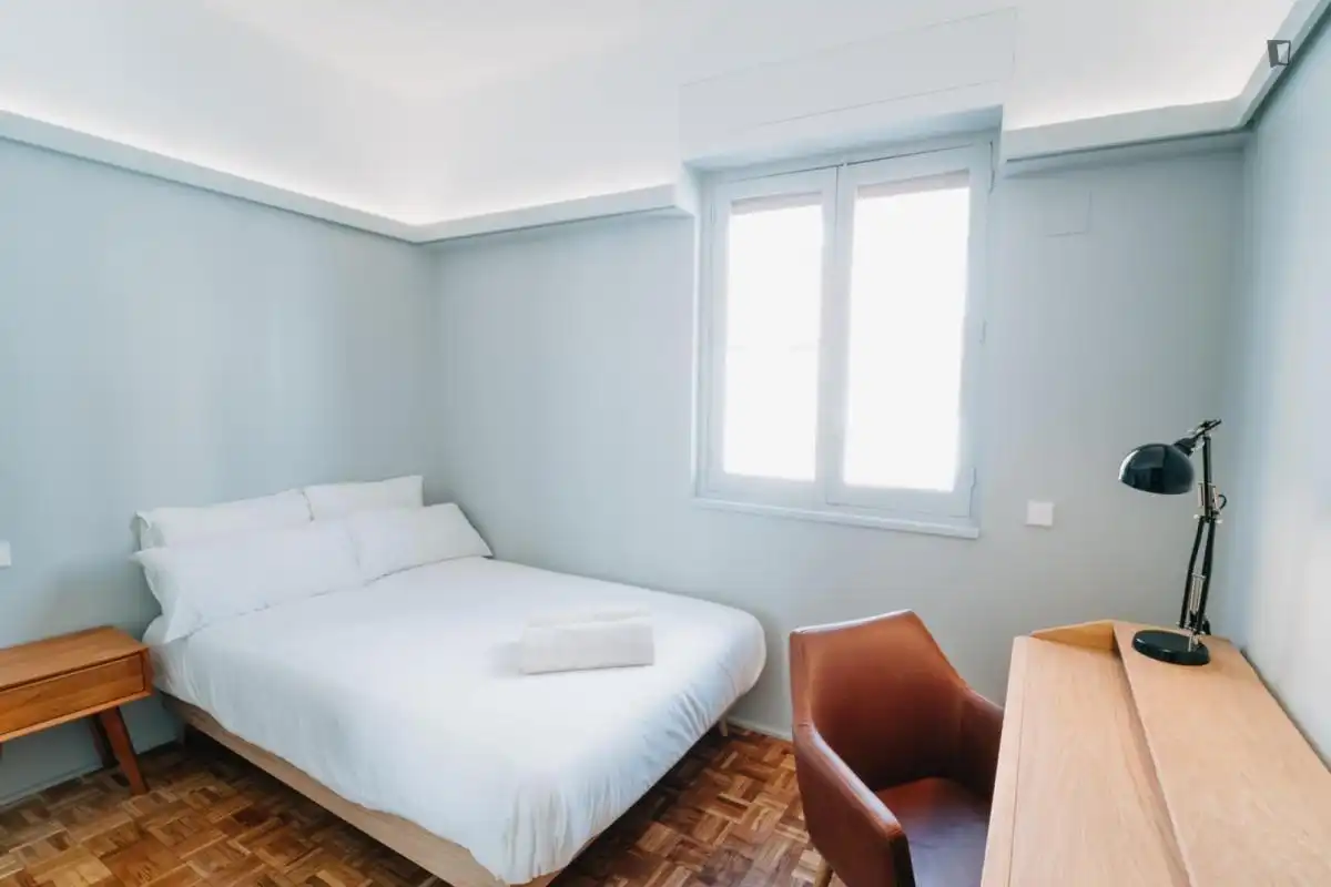 Bedroom of Apartments for share in Madrid  with Heating, Furnished and Oven