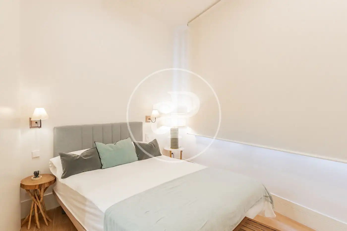 Schlafzimmer von Wohnung zur Miete in Madrid mit Klimaanlage, Heizung und Privatgarten