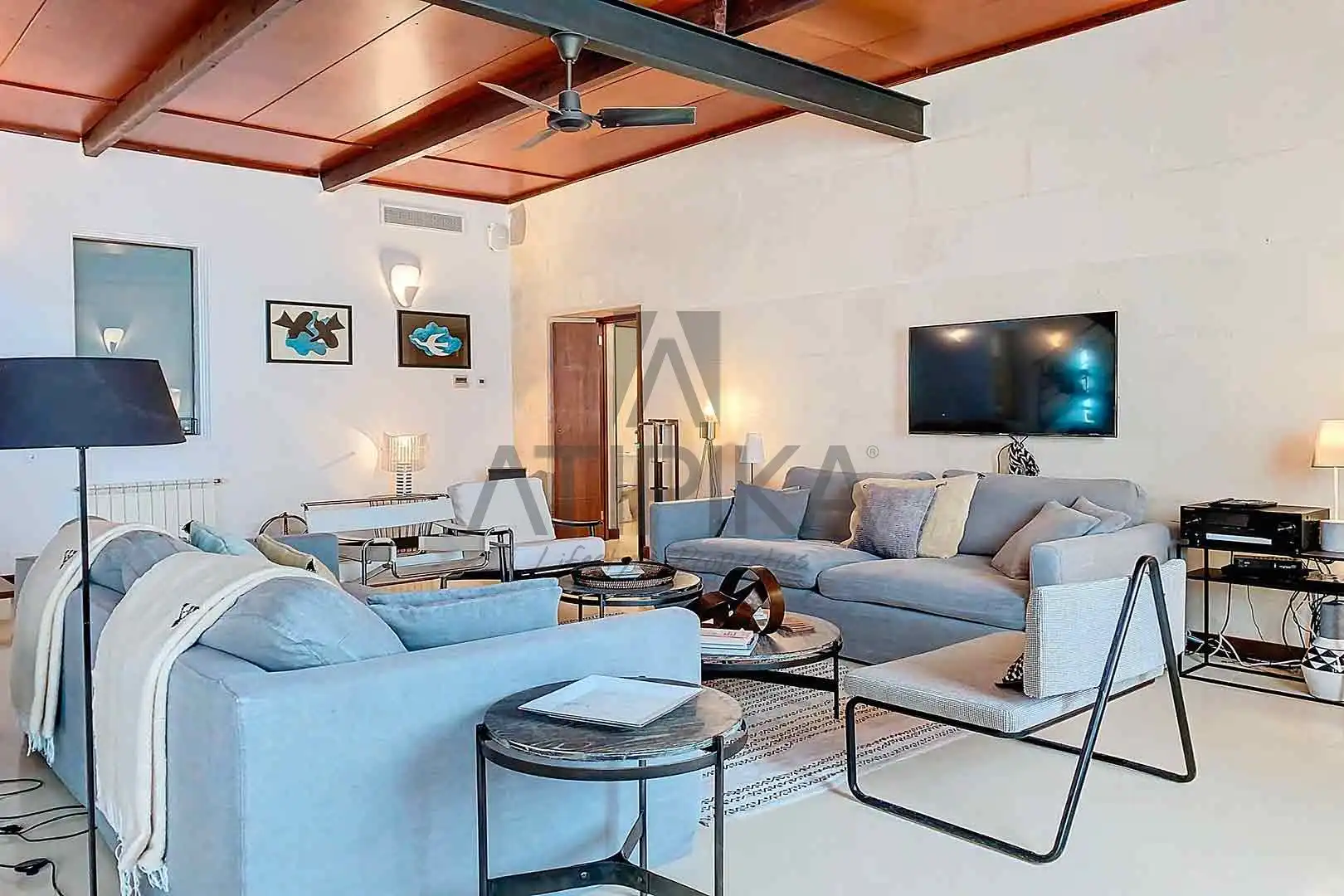 Sala d'estar de Casa o xalet en venda en Maó - Mahón amb Aire condicionat, Terrassa i Piscina