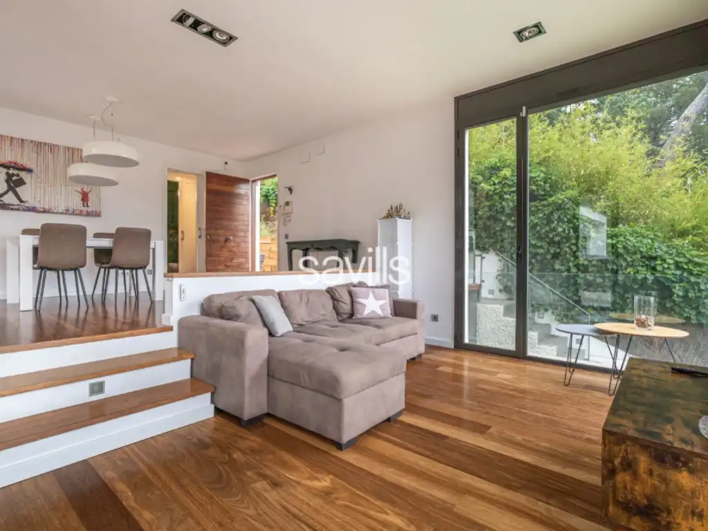 Sala de estar de Casa o chalet de alquiler en Barcelona con Horno