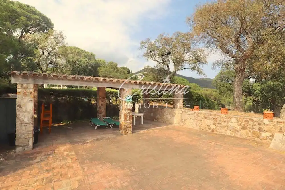 Terrasse von Country house zum Verkauf in Santa Cristina d'Aro mit Heizung, Privatgarten und Schwimmbad