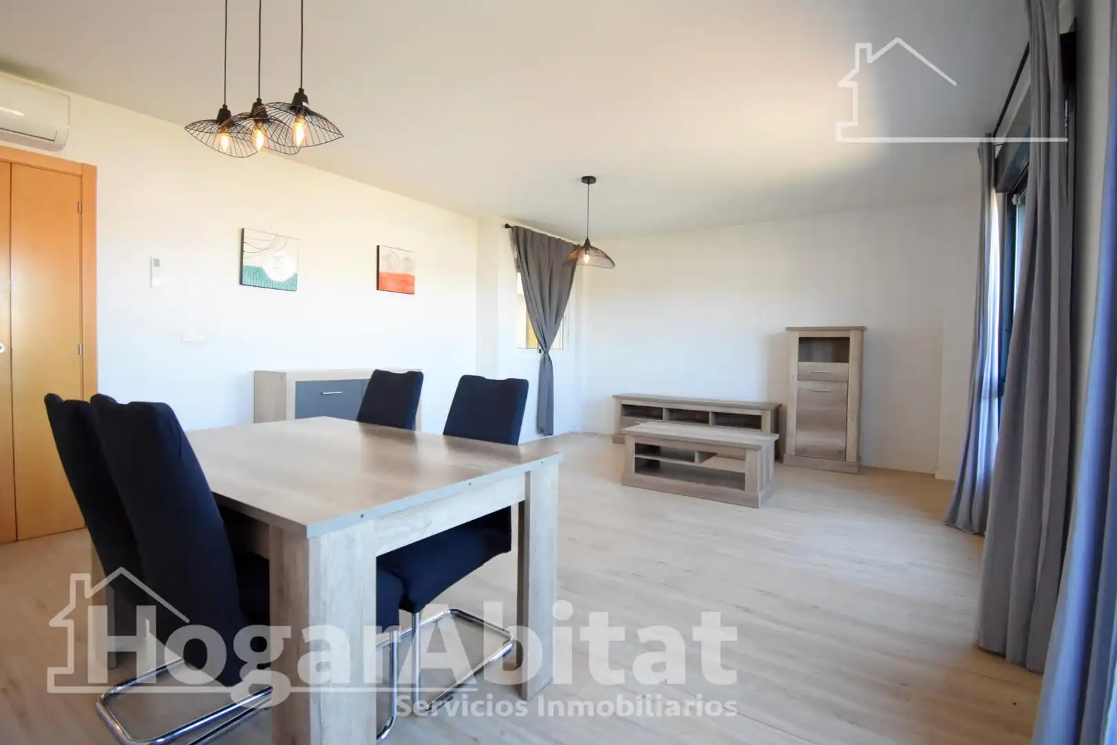 Living room of Attic for sale in Pedreguer  with Air Conditioner, Parquet flooring and Terrace