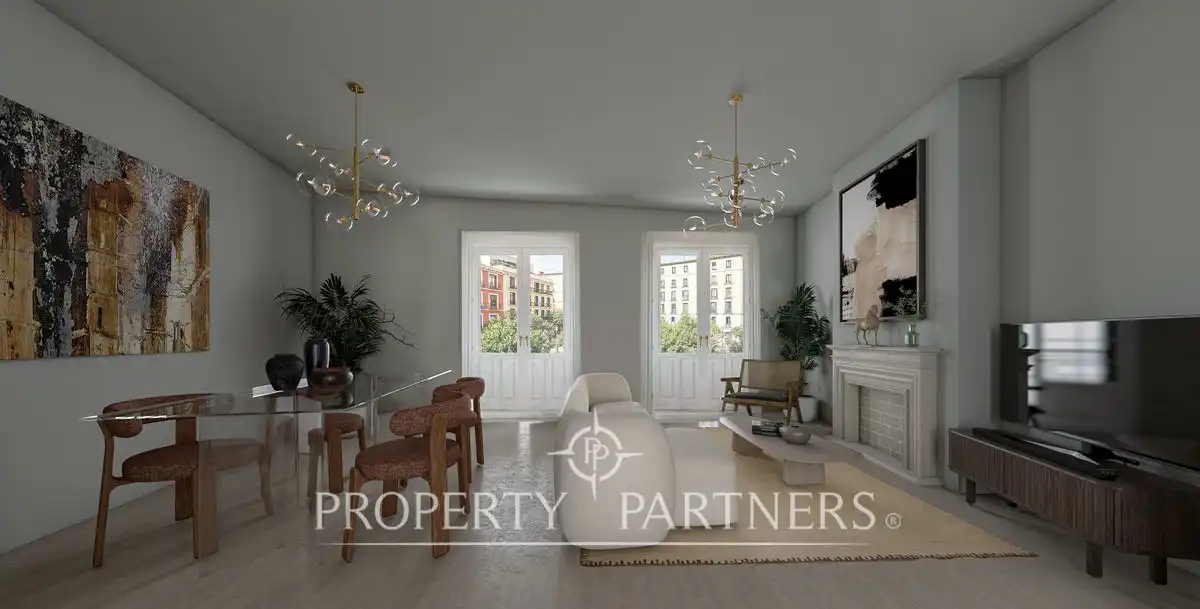 Sala de estar de Apartamento en venta en Madrid con Aire acondicionado, Calefacción y Amueblado
