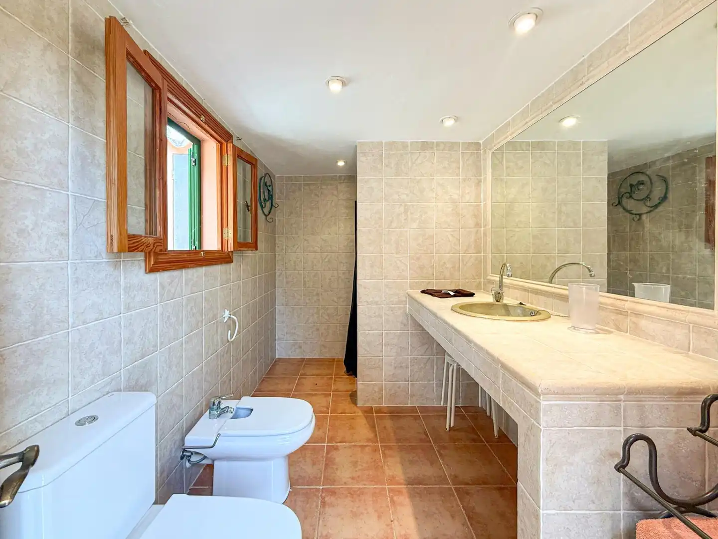 Baño de Finca rústica en venta en Sencelles con Aire acondicionado, Jardín privado y Terraza