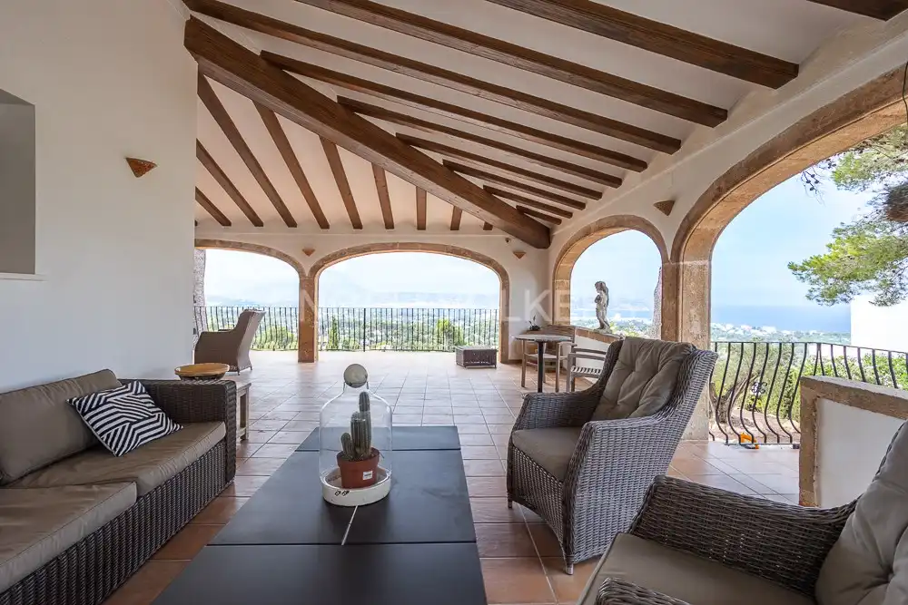 Terrassa de Finca rústica en venda en Jávea / Xàbia amb Calefacció, Jardí privat i Piscina