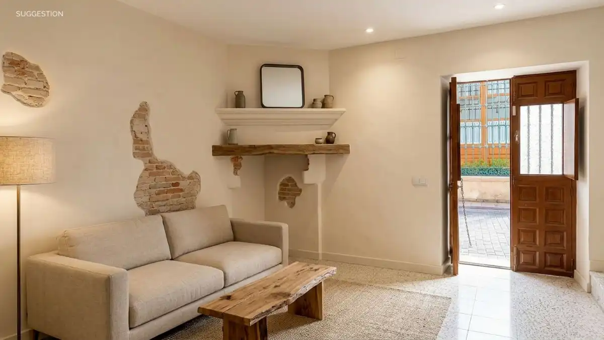 Sala de estar de Casa adosada en venta en Ojén con Jardín privado y Terraza